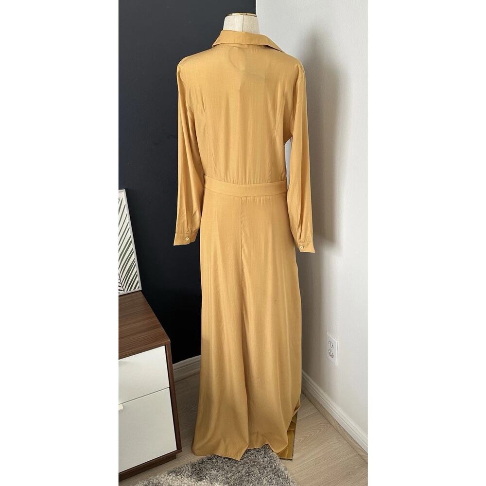 Modesees Long Sleeve Lapel Single Breasted Maxi Dress - Picture 9 of 16